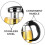 2Pièces Théière Acier Noir Design Élégant Pour Amateurs De 4