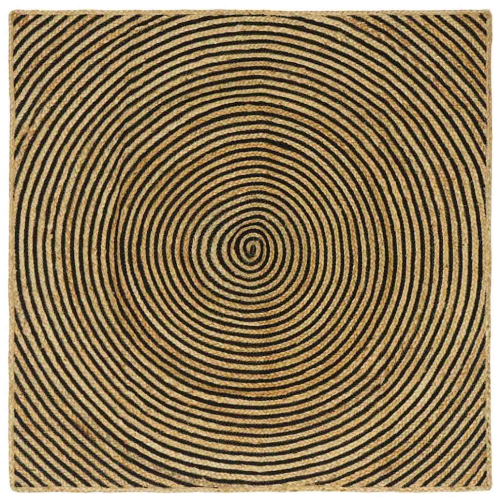 Vidaxl Area Rugs Black 160 X 160 Cm Jute