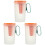 3Pièces Grand Orange Pour Fraîche Jus À 2