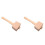 2Pièces Maillet Bois Lisse Khaki Pour Sculpture DIY 2