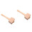 2Pièces Maillet Bois Lisse Khaki Pour Sculpture DIY 3