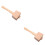 2Pièces Maillet Bois Lisse Khaki Pour Sculpture DIY 5