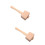 2Pièces Maillet Bois Lisse Khaki Pour Sculpture DIY 6