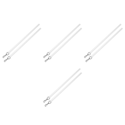 8Pièces Bâtons D'ouverture Rideaux PVC Clairs Pour Usage Polyvalent 1