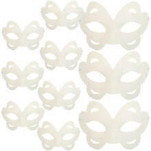 10 Stuks Papieren Kunstmaskers Diy Lege Maskers Voor Mummenspel