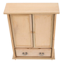 Miniature Poppenkast: 1:12 Vintage Dubbele Beige
