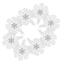 8 glittersneeuwvlokken hanger decoratie voor kerstfeest