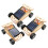 3Sets Solar Aangedreven Auto Speelset - Lichtgeel Modelbouw DIY Kit 1