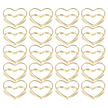 25St Gouden Memoclips Hartvormige Mini Memo- En Fotohouders