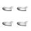 4Pièces Antenne Extérieure Plastique Argentée Style Avion 4