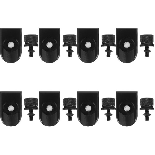 8Pièces Jeu Écrous Vis Fixation Siège Aluminium Noir Simple 2