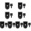 8Pièces Jeu Écrous Vis Fixation Siège Aluminium Noir Simple 4