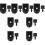 8Pièces Jeu Écrous Vis Fixation Siège Aluminium Noir Simple 5