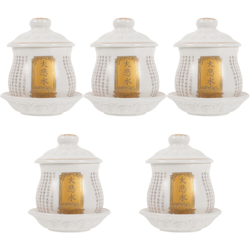 5Pièces Coupes Céramique Offrande Usage Décor Temple 1
