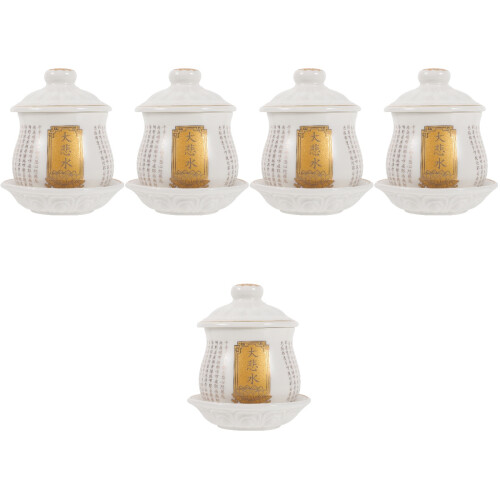 5Pièces Coupes Céramique Offrande Usage Décor Temple 2