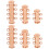 6Pièces Fermoirs Rose Pour Collier Bracelet DIY Durable 4