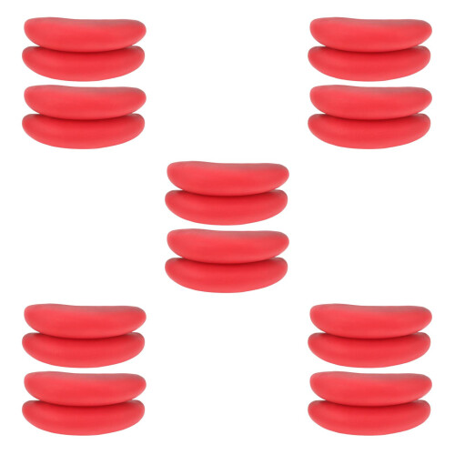 10Ensembles Décor Bouche Rigolote Rouge En Caoutchouc Pour 1