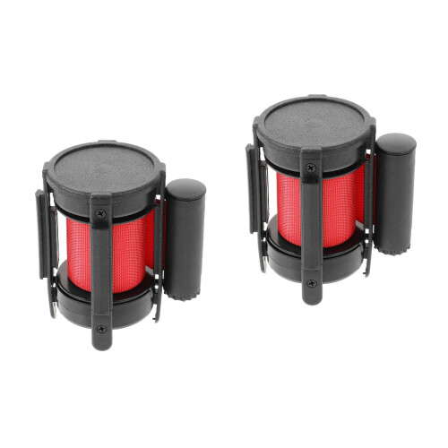 2Pièces Ruban Barricade Rétractable Noir Pour Zone De Danger 2