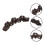 2Pièces Support Stylo Encre Bois Solide Café Pour 8