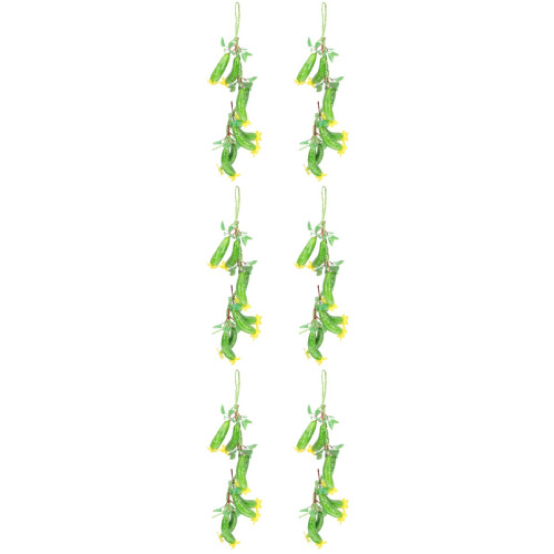 6Pièces Décor Suspendu Artificiel Vert Accessoires Photo 1