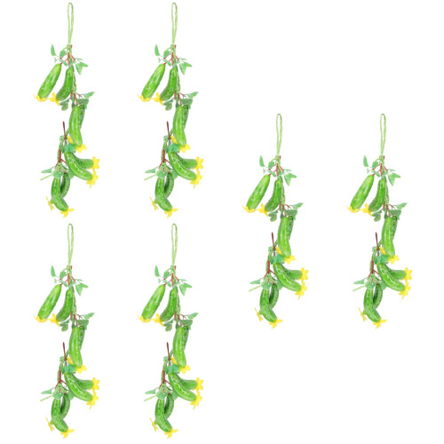 6Pièces Décor Suspendu Artificiel Vert Accessoires Photo 2