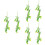 6Pièces Décor Suspendu Artificiel Vert Accessoires Photo 4