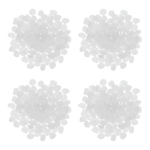 800Pièces Galets Phosphorescents Blancs En Résine Pour Aquarium 1