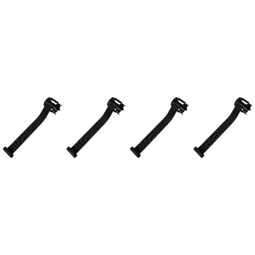 4Pièces De Barricade Rétractables Noires Pour De Foule 2