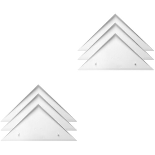 6Pièces D'angles Triangulaires Blancs En PP Durable 1
