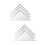 6Pièces D'angles Triangulaires Blancs En PP Durable 6