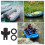 3Pièces Accessoires Adaptateurs Kayak Noir 4