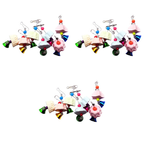 30Pièces Accessoires Suspendus Pour Oiseaux À Mordre Colorés 1