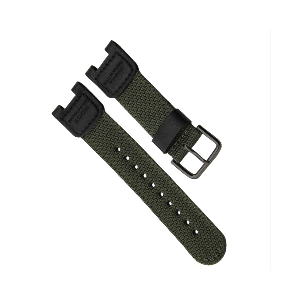 Nylon Sport Watch Strap Compatible With Casio Sgw100/Gw-3500B/3000B - Waterproof And Comfortable Green 7314281252168