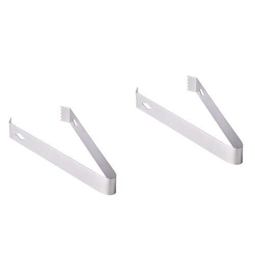 2Pièces Pinces Acier Inoxydable Argentées, Pour Glace Bar Maison 2