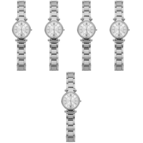 5Pièces Argentées Bracelet Acier Élégantes Et 2