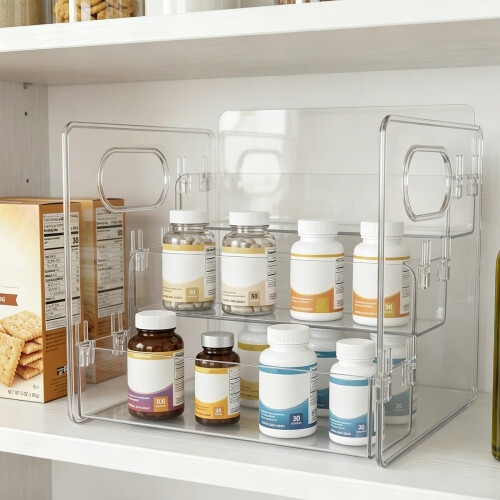 3Niveaux Range-Vitamines Transparent Pliable En Pour Maison 2