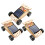 3Sets Solar Aangedreven Auto Speelset - Lichtgeel Modelbouw DIY Kit 7