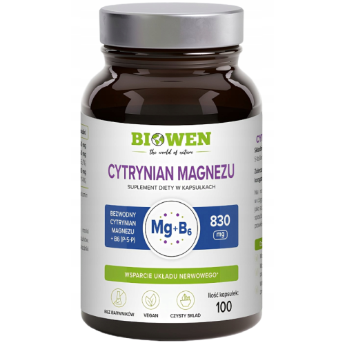 Biowen Cytrynian Magnezu 100 Kaps.