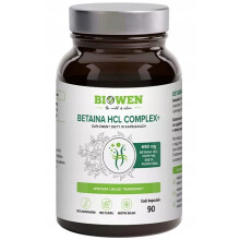 Biowen Betaine HCL + pepsin + peppermint, 90 capsules
