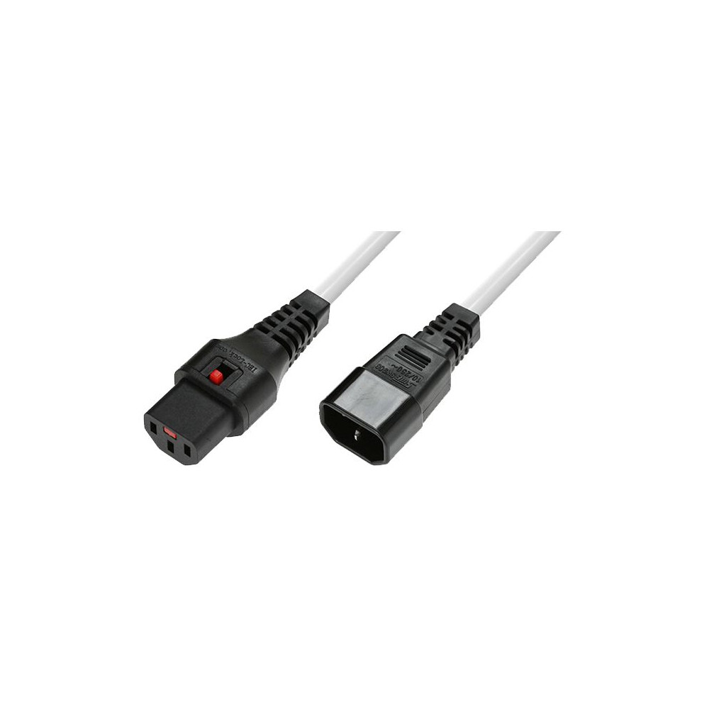 Microconnect Powercord C13 Iec Lock - C14 2M Pc1075 White 5715328084421