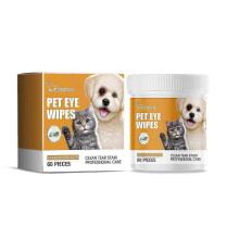 Eye Wipes for Cats & Dogs - Tear Stain Remover & Gentle Eye Cleaning Wipes - 60 Count