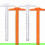2St T-Square Ruler Dubbelzijdig Plastic Voor Precieze Meting 6