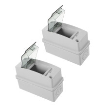 2St Weerbestendige Elektrische Verdeeldoos Outdoor ABS Behuizing Wit