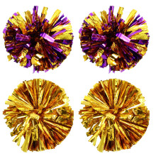 4St Glanzende Plastic Ring Pom Poms Voor Cheerleading En Dansshows
