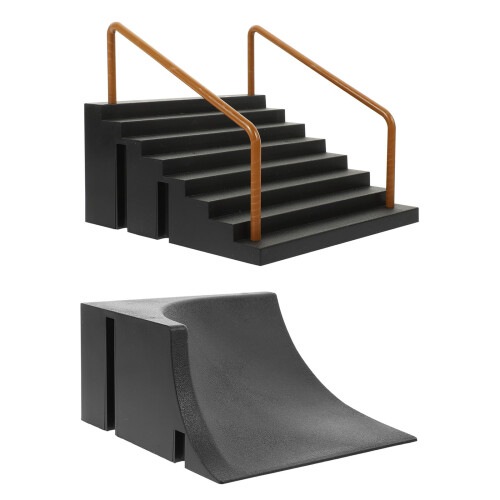 2St Plastic Fingerboard Skatepark Sets Met Ramps Voor Kinderen