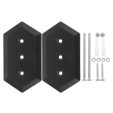 2St Ruimtebesparend Zwart Skateboard Wandhanger Met Montage