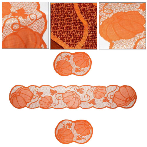 Raindrops Pompoen Decoratie Tafelkleed 183X33 Cm