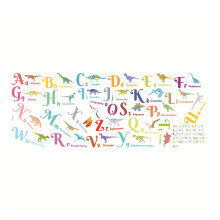 1Set PVC Muursticker Cartoon Dinosaur Alphabet Zelfklevend Decor
