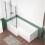 NES Home Nes Home L Shaped LH 1800mm Curved Shower Bath Acrylic Front Panel & Screen 4