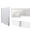 NES Home Nes Home L Shaped LH 1800mm Curved Shower Bath Acrylic Front Panel & Screen 5